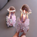 Children's shoes, bow diamond sequin shoes, 1 year old baby birthday party baby shoes
