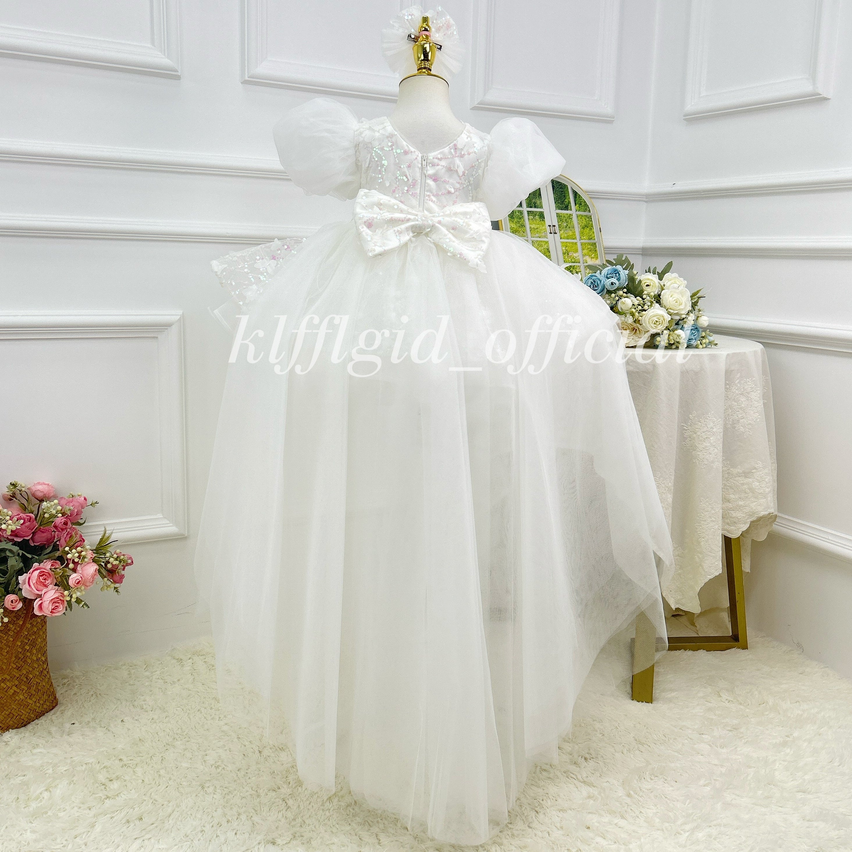 Baby 1st Birthday Dress & Flower Girl Gown for Wedding | KLFFIGID