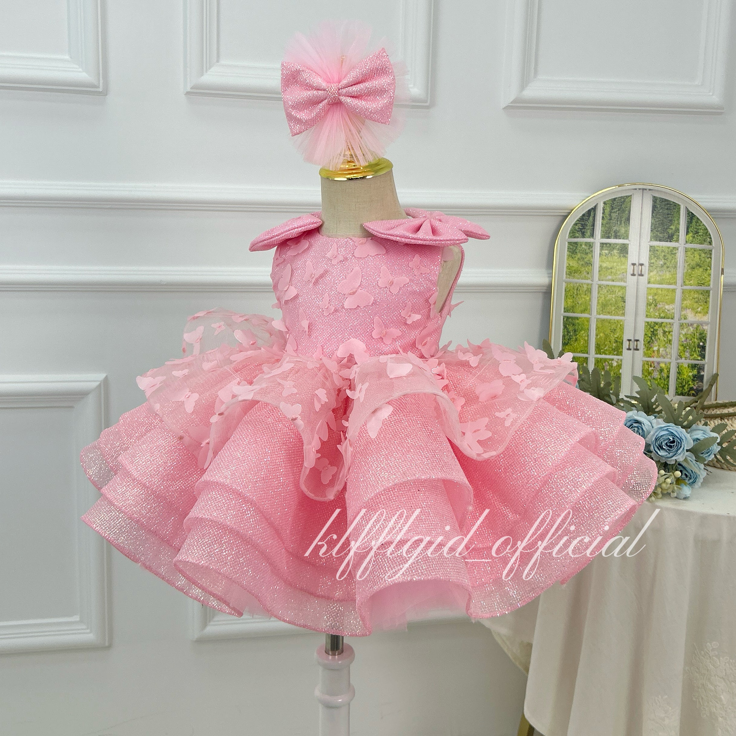 Sparkly Baby Girl Princess Dress for 1st Birthday & Photoshoots | KLFFIGID