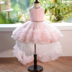 Girls Halter Neck Princess Dress with Tail for Catwalk | KLFFIGID