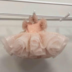Glittery Sequin Tulle Princess Dress with 3D Flowers | KLFFIGID