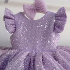 Whimsical Shimmering Butterfly Sleeve Princess Tutu Dress | KLFFIGID