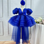 Girls Sequin Puff Sleeve Tail Birthday Party Dress | KLFFIGID