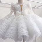 Girls Dreamy Sparkling Starry Princess Tutu Dress with Bow | KLFFIGID