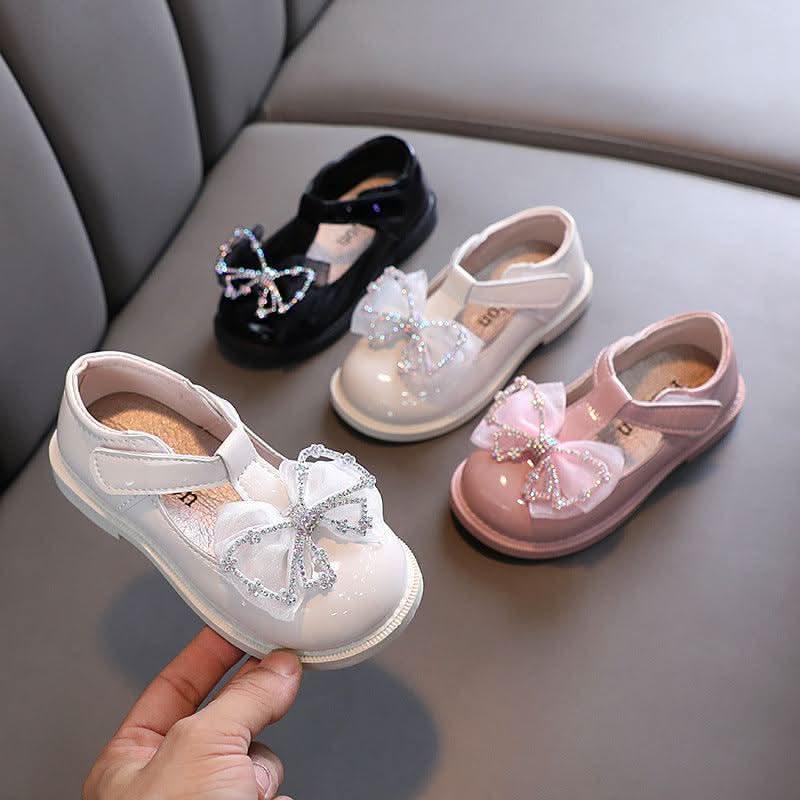 Multi-Color Bow Girl Shoes Princess Essentials Versatile Girls' Flats