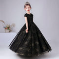 Elegant Black Princess Style A Starry Gown for a Dreamy Look Elegance Meets Sweetness in a Starry Dress