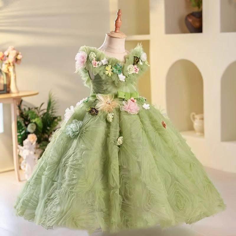 Fairy Tale Garden Dress Spring Wonderland Princess Dress Dreamy Tulle Floral Dress