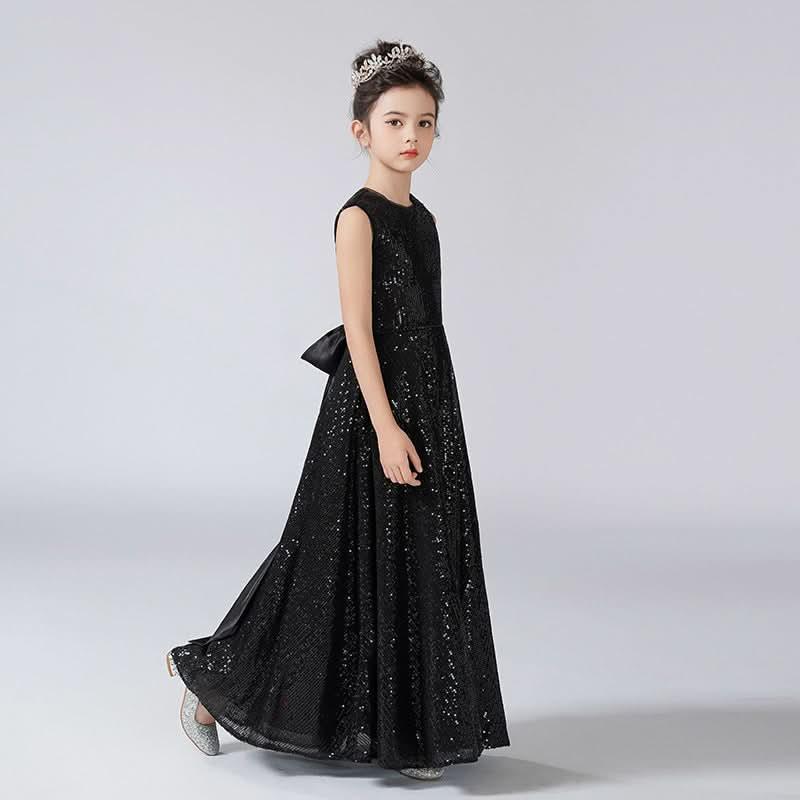 Noble Black Sequins The Ultimate Choice for Girls¡¯ Elegant Gowns Black Evening Dress That Dazzles the Crowd
