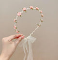 Delicate Rose Wreath Headband Handmade Rose Headband