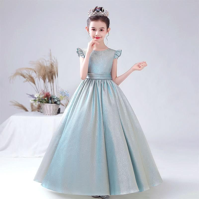 A Dreamy Dress for a Fairy-Tale Princess Elegant Blue-Green to Brighten Every Moment The Perfect Blend of Grace and Sweetness