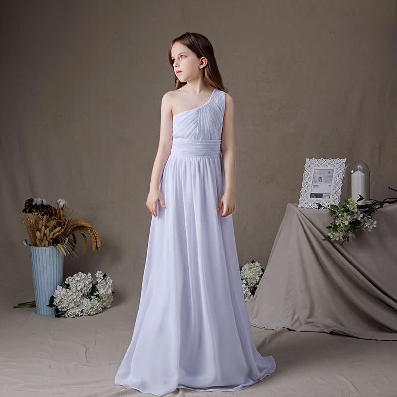 Elegant One-Shoulder Dress A Dreamy Dress for Formal Occasions Delicate and Stylish Classic White Gown
