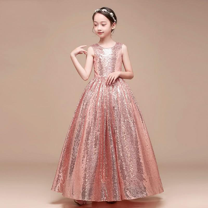 A Shiny Dream Dress for Little Princesses Glittering Holiday Princess Gown Exquisite Design for a Fairytale Look