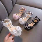 Sparkling Princess Shoes Exquisite Bow Design Comfort Meets Style The Ideal Shoes for Girls