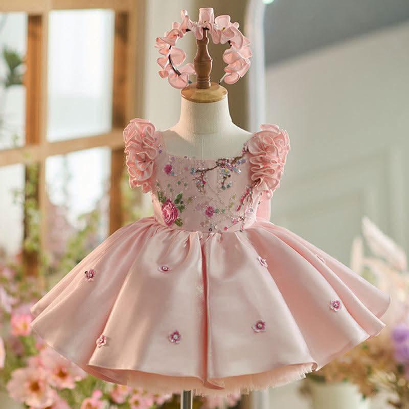 Girls Elegant Floral Fairy Colorful Princess Dress | KLFFIGID