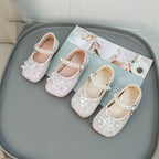 Sparkling Flower Girl Shoes Pearl-Embellished Princess Shoes Elegant Flower Little Princess Shoes