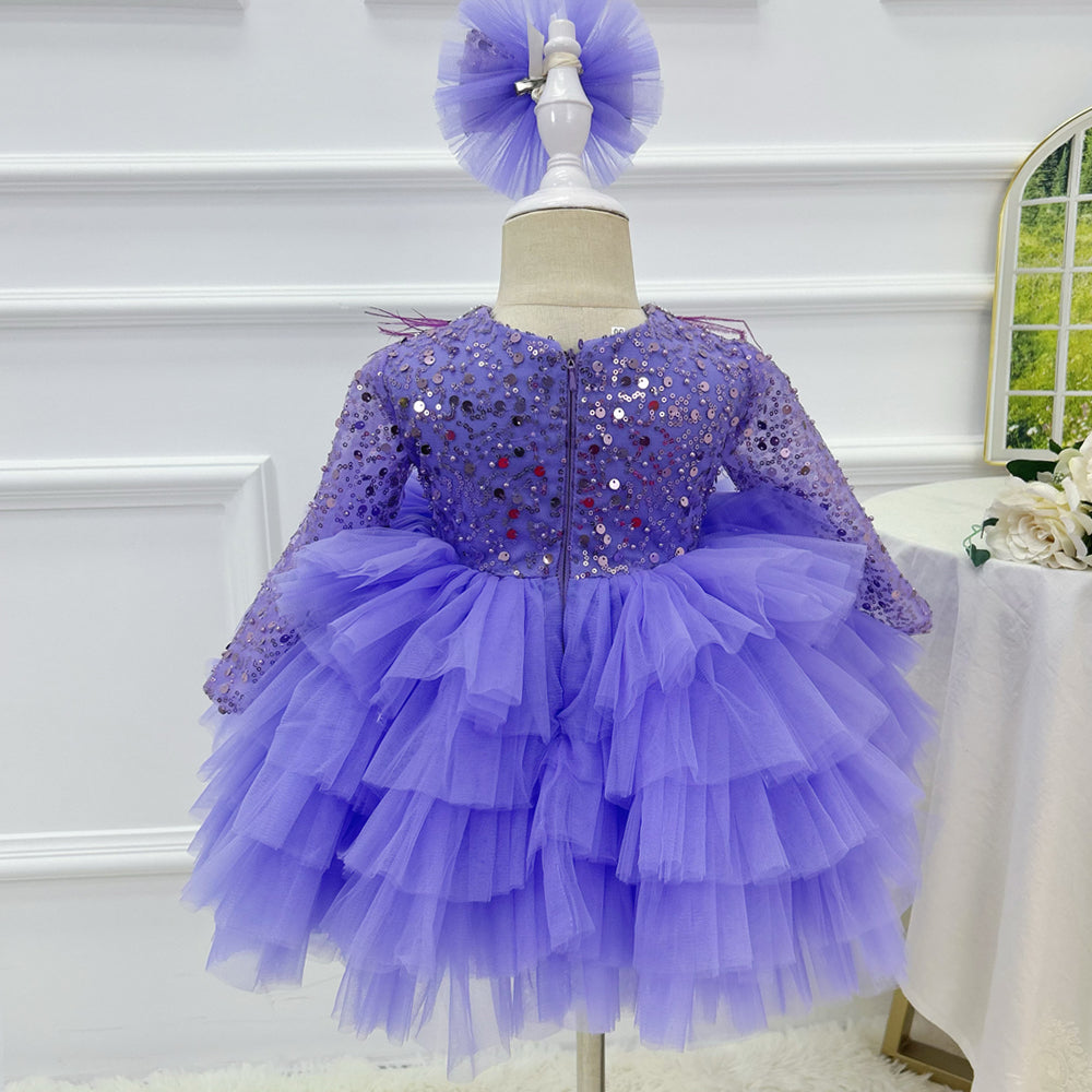 Girls Birthday Dress Gorgeous V-neck pageant gown for girls | KLFFIGID