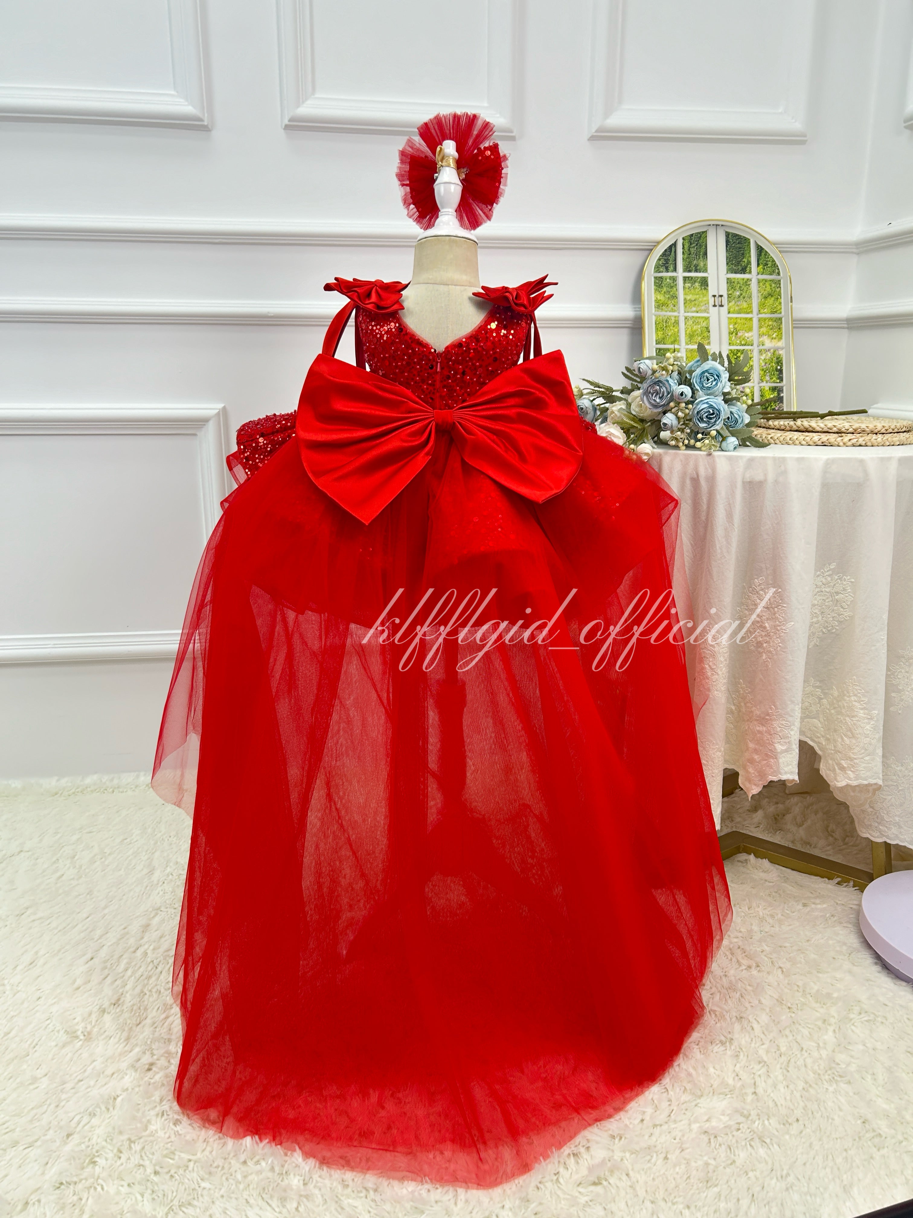 Birthday Dress Pageant Dress for Girls Wedding Ceremony skirt | KLFFIGID