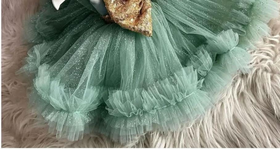 New Sleeveless Baby Birthday Party Fluffy Dress | KLFFIGID