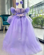 Baby Flutter Sleeve Tail Princess Dress Christmas & 1st Birthday Party | KLFFIGID