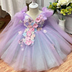 Wedding Flower Girl 1st Birthday Party Mesh Princess Dress | KLFFIGID
