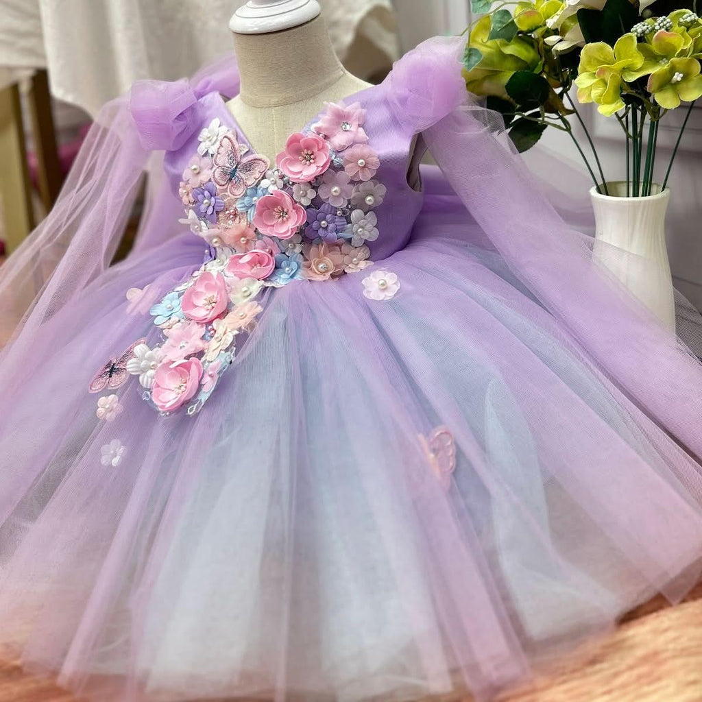 Wedding Flower Girl 1st Birthday Party Mesh Princess Dress | KLFFIGID