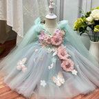 Wedding Flower Girl 1st Birthday Party Mesh Princess Dress | KLFFIGID