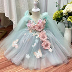 Wedding Flower Girl 1st Birthday Party Mesh Princess Dress | KLFFIGID