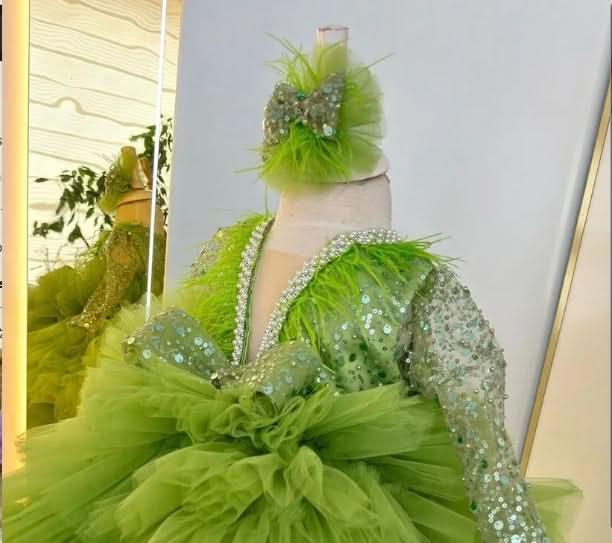 Sequin Tail Party Evening Dress 1st Birthday Stage Performance | KLFFIGID