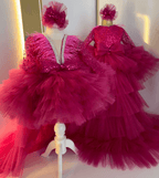 Sequin Tail Party Evening Dress 1st Birthday Stage Performance | KLFFIGID