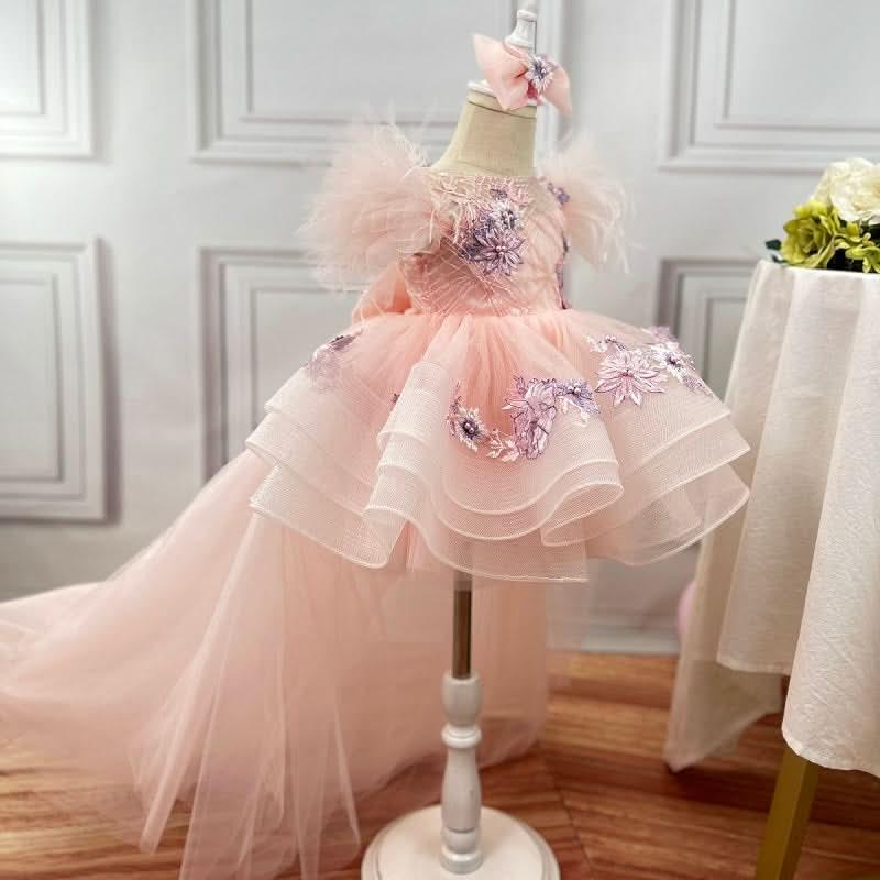 Baby Flutter Sleeve Tail Princess Dress Christmas & 1st Birthday Party | KLFFIGID