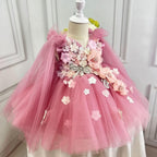 Baby Girl Cute Sleeveless Flower Mesh Birthday Princess Dress | KLFFLGID
