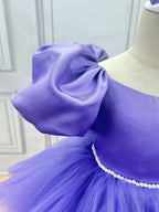 Puff Sleeve Mesh Fluffy Birthday Party Girl Princess Dress | KLFFLGID