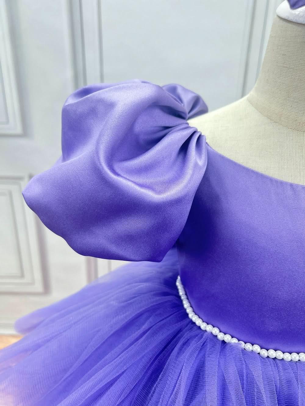 Puff Sleeve Mesh Fluffy Birthday Party Girl Princess Dress | KLFFLGID
