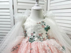 Embroidered Puffy Mesh Tutu Party Dress for Girls Princess | KLFFIGID
