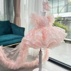 Baby First Birthday Bow Tail Princess Dress Party Frock | KLFFIGID