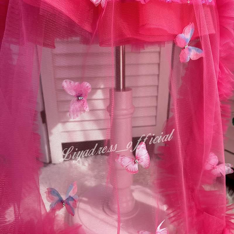Baby First Birthday Bow Tail Princess Dress Party Frock | KLFFIGID