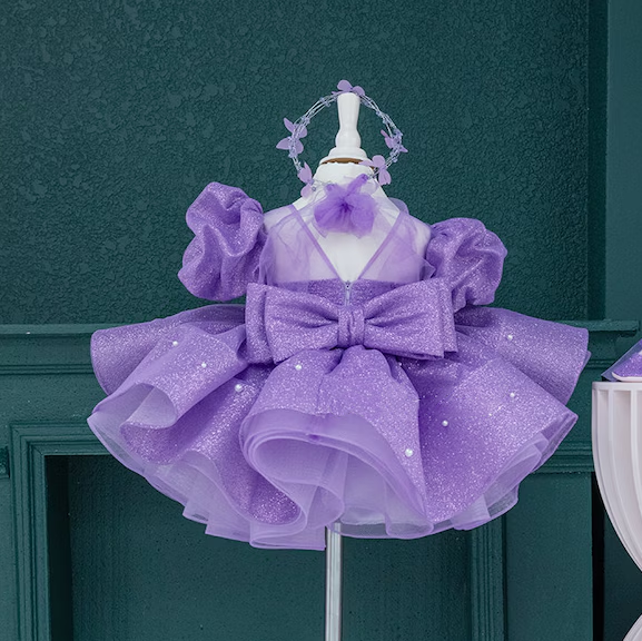 Baby Birthday Dress Toddler Princess Gown Elegant Princess Costume｜KLFFIGID