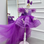 Baby Flutter Sleeve Tail Princess Dress Christmas & 1st Birthday Party | KLFFIGID