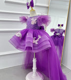 Baby Flutter Sleeve Tail Princess Dress Christmas & 1st Birthday Party | KLFFIGID