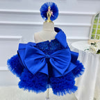 Fashion Baby Birthday Dress Glamorous one-shoulder pageant gown | KLFFLGID