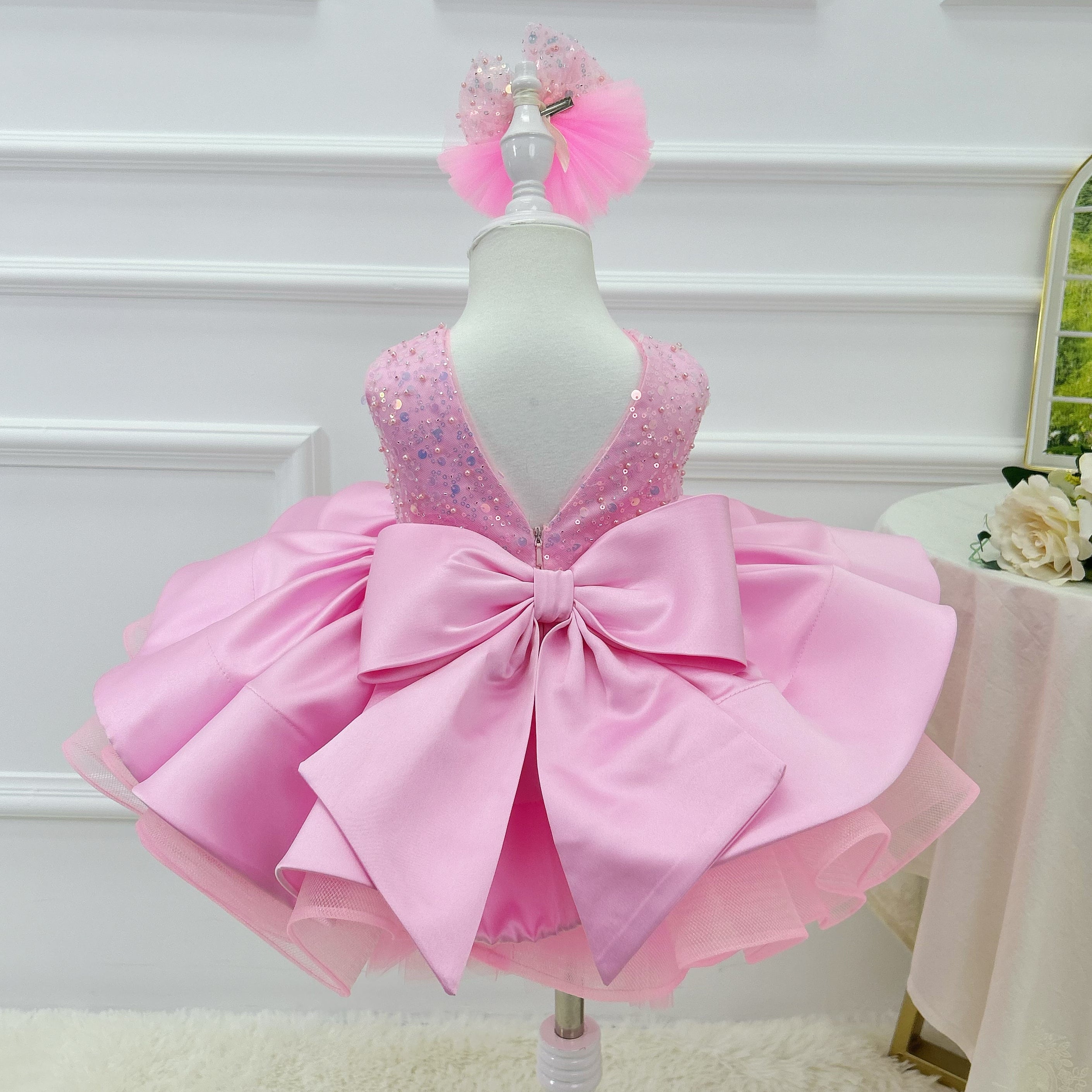 Gorgeous 1st Birthday Sequin Princess Dress for Girls | KLFFIGID