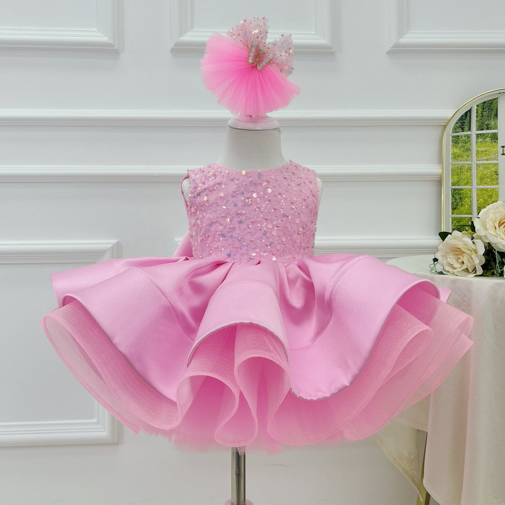 Gorgeous 1st Birthday Sequin Princess Dress for Girls | KLFFIGID