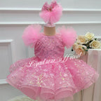 Sleeveless Butterfly Dreamy Princess Puff Flower Girl Dress | KLFFIGID