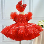 Sleeveless Butterfly Dreamy Princess Puff Flower Girl Dress | KLFFIGID