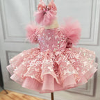 Sleeveless Butterfly Dreamy Princess Puff Flower Girl Dress | KLFFIGID