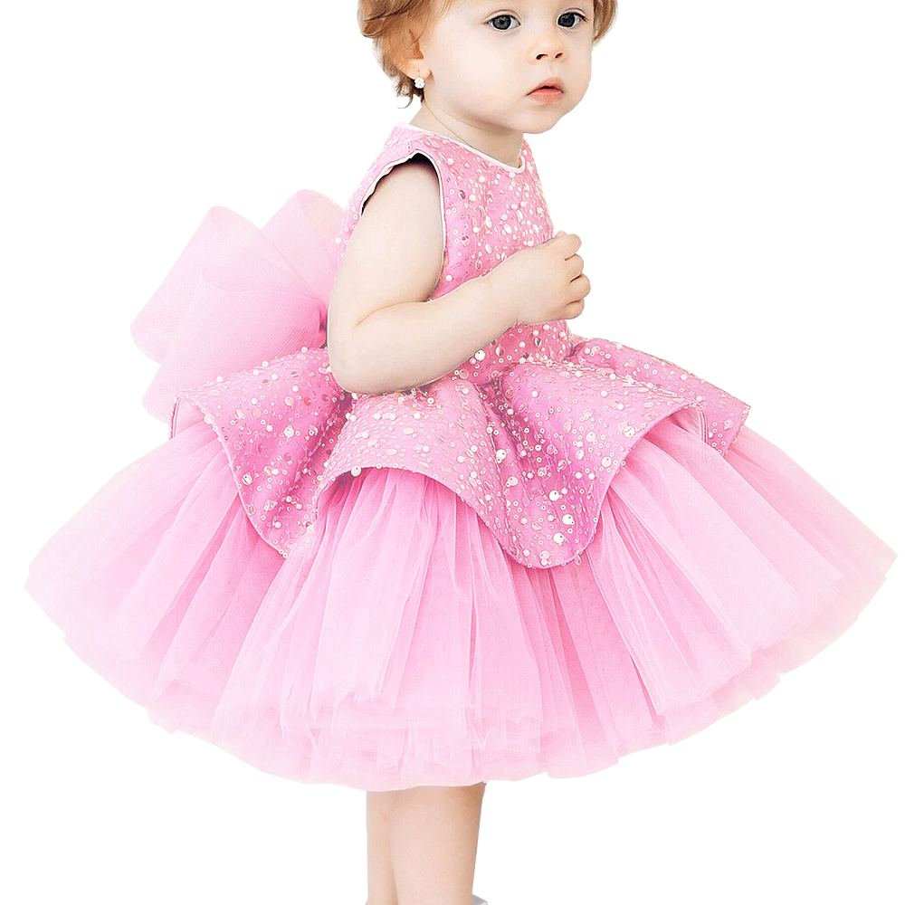 Elegant Sequin Baby Girl Birthday & Flower Girl Dress | KLIFFIGID
