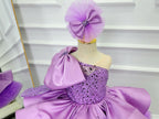 One-Shoulder Mesh Fluffy Stage Performance Dress for Girls | KLFFIGID