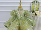 Baby First Birthday Elegant Halter Neck Princess Dress | KLFFIGID