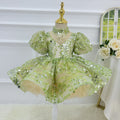 Baby First Birthday Elegant Halter Neck Princess Dress | KLFFIGID