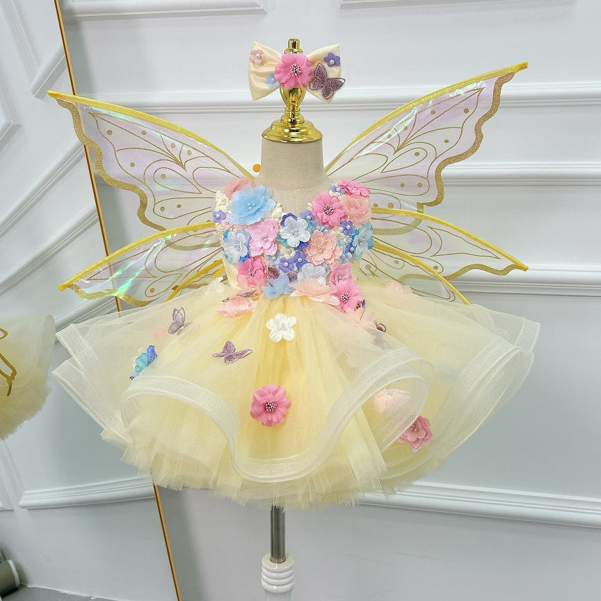 Baby Girls 1st Birthday Fairy Princess Wedding Dress | KLFFIGID